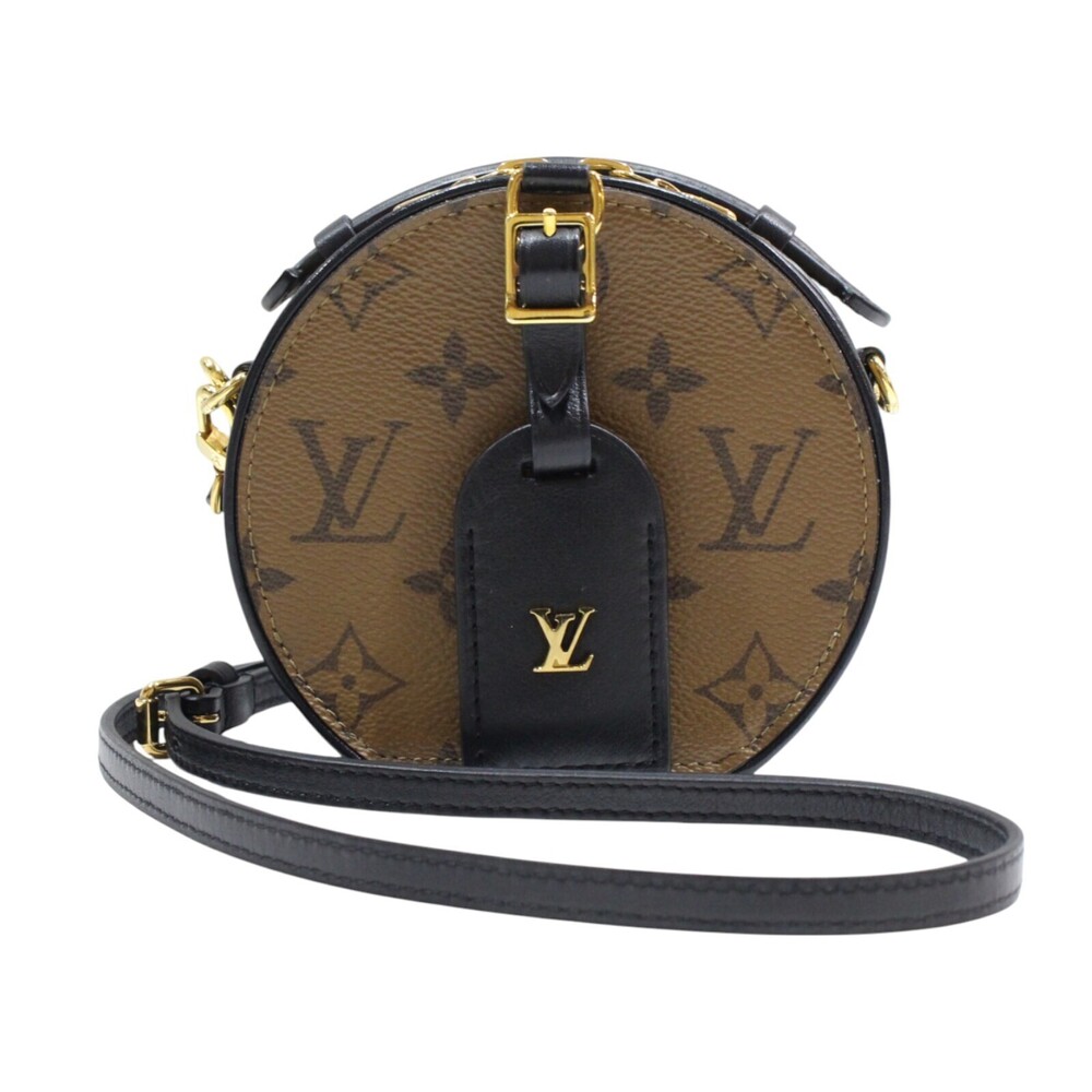 Louis Vuitton Boite Chapeau Monogram Reverse Canvas Shoulder Bag Brown Strap the